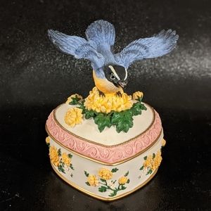 Heritage House Ceramic Hummingbird Music Box